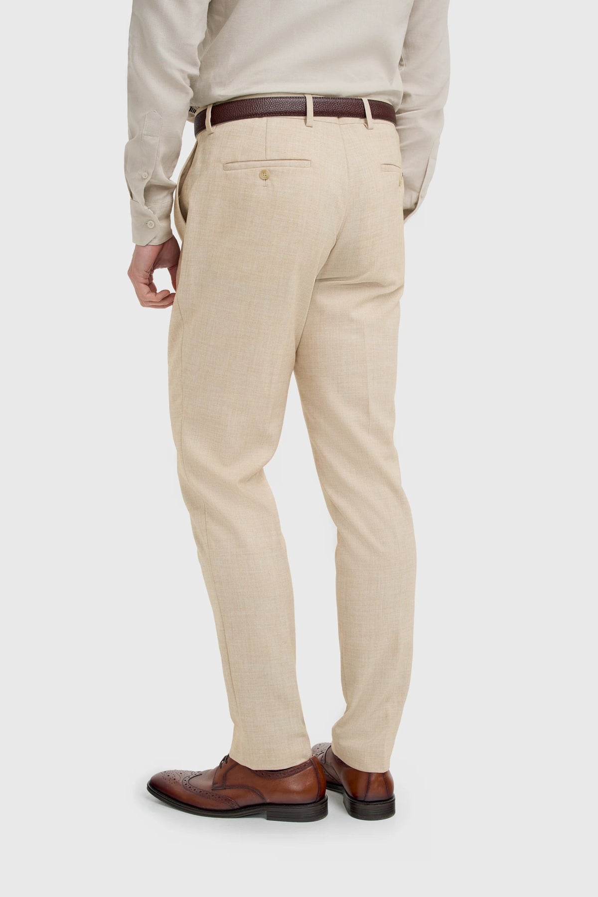 Malibu - Herrbyxor med beige textur