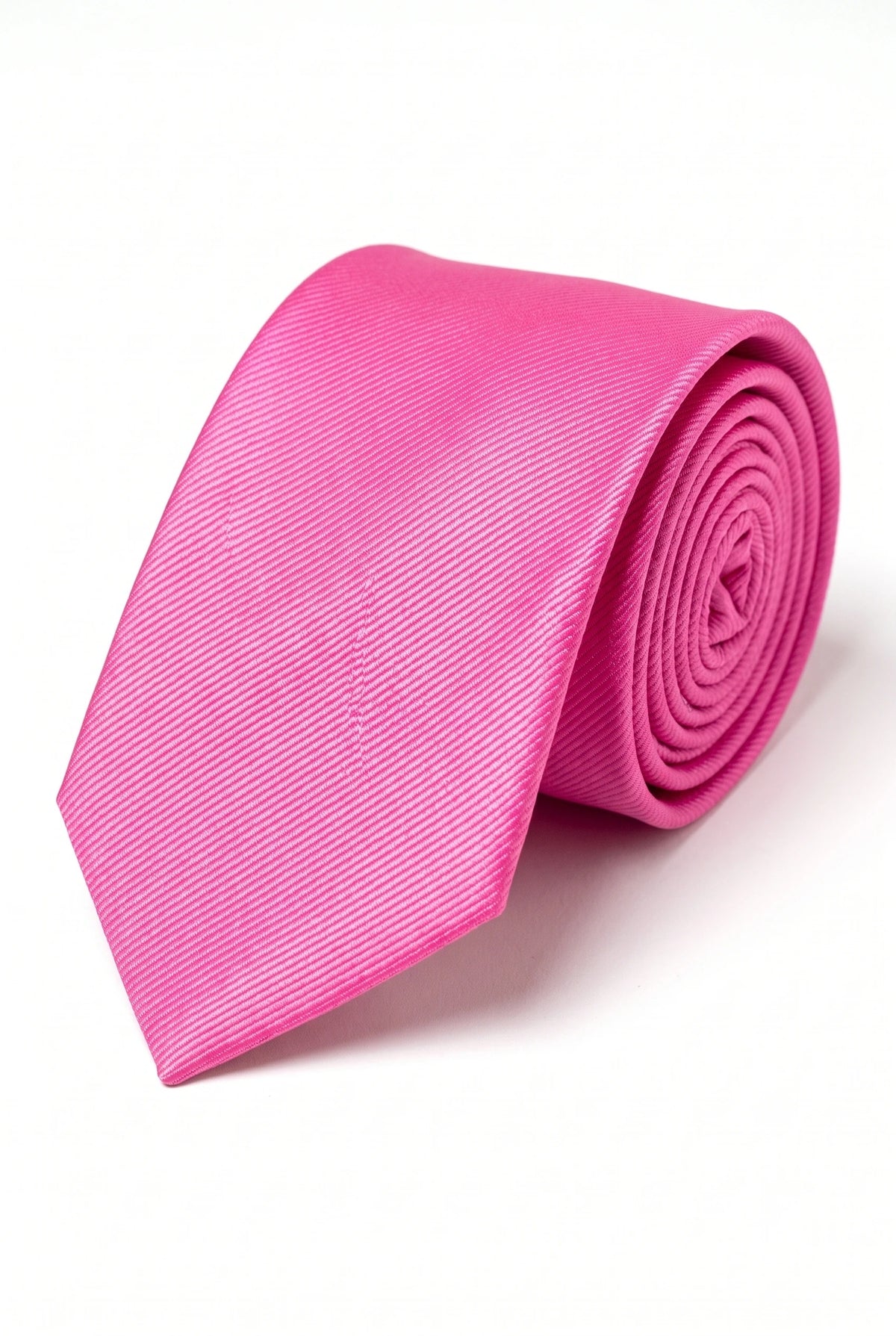 Rosa smal enfärgad slips för män