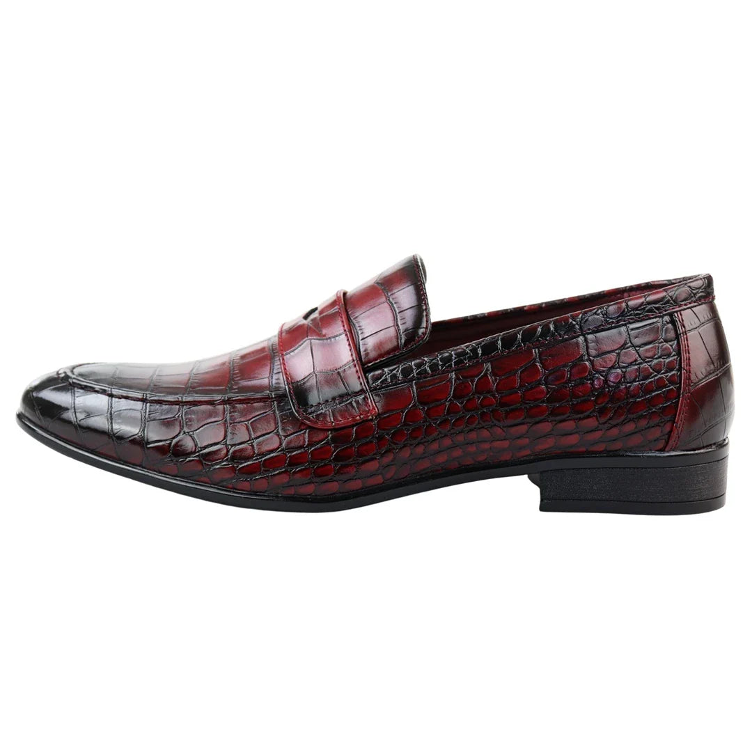Röda loafers för män
