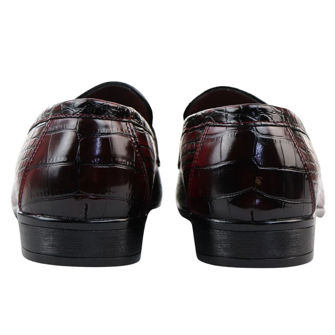 Röda loafers för män