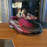 Röda loafers för män