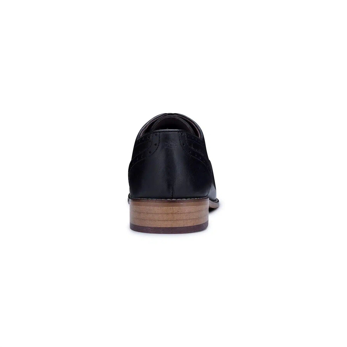 Herrskor i äkta läder, klassiska brogues, svarta, snörsko, eleganta, formella, läder, vintage
