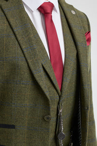 Herrkostym i ull, tweed, grön, blå, brun, rutig, 1920-tals Gatsby