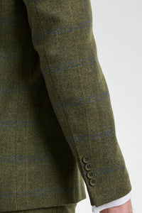 Herrkostym i ull, tweed, grön, blå, brun, rutig, 1920-tals Gatsby