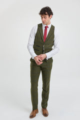Herrkostym i ull, tweed, grön, blå, brun, rutig, 1920-tals Gatsby