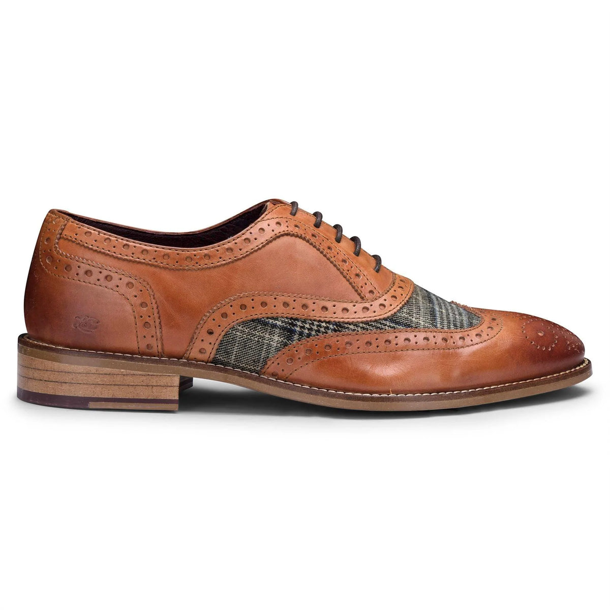 Herrskor i äkta läder, vintage, brogues, 1920-tals mocka, tweed, snörning, eleganta, formella skor