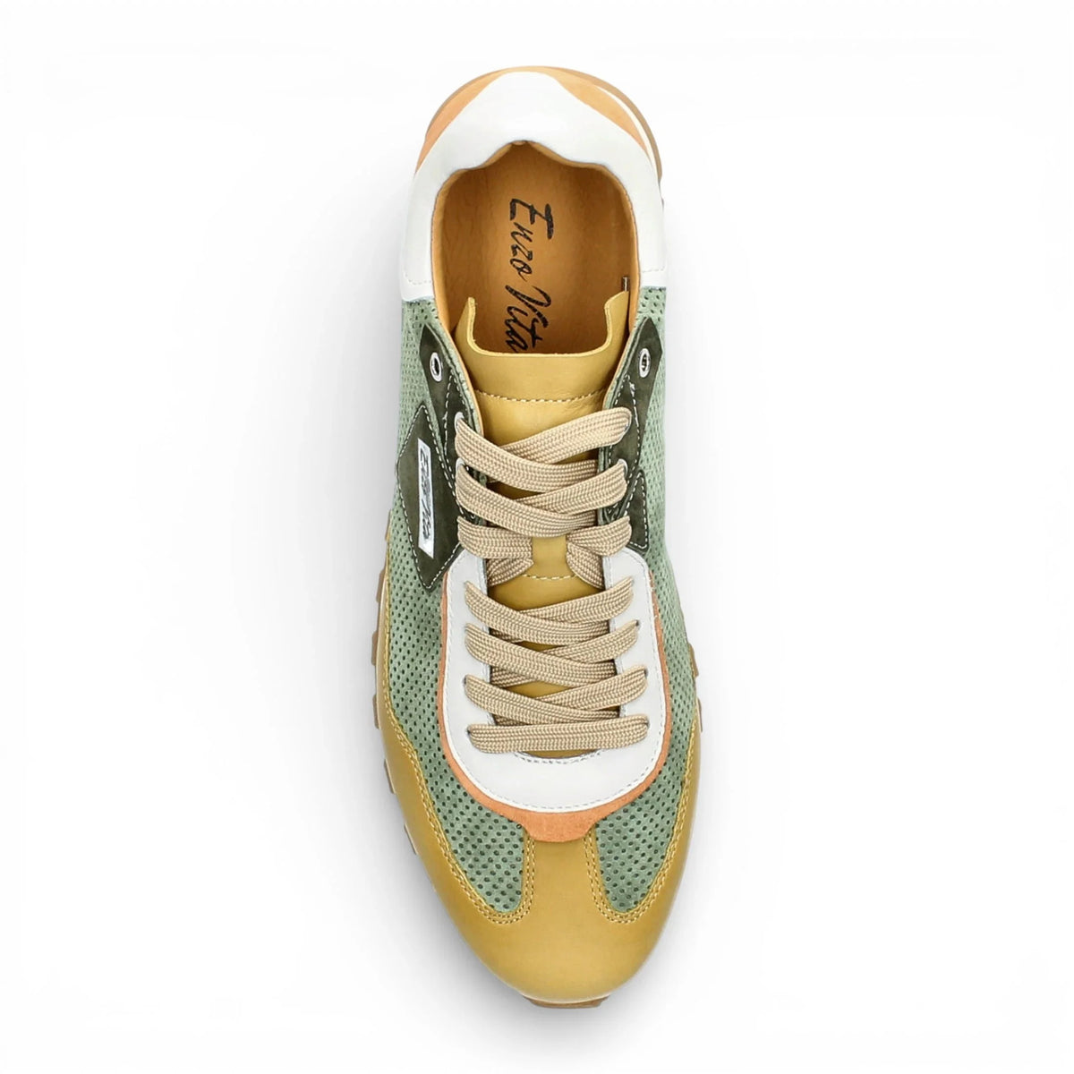 Aglae 02 - Herr Grönbeige Lädersneakers