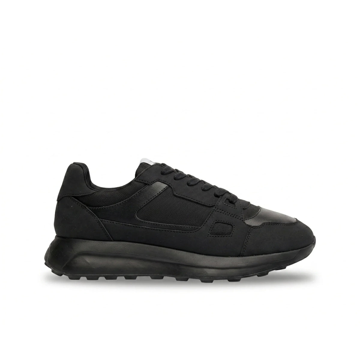 Albany - Svarta andningsbara mesh-sneakers för män