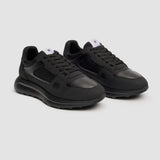 Albany - Svarta andningsbara mesh-sneakers för män
