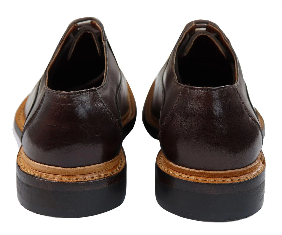 Herr Brogue Oxford Skor Bruna Svarta Läderskor Goodyear Randsydda