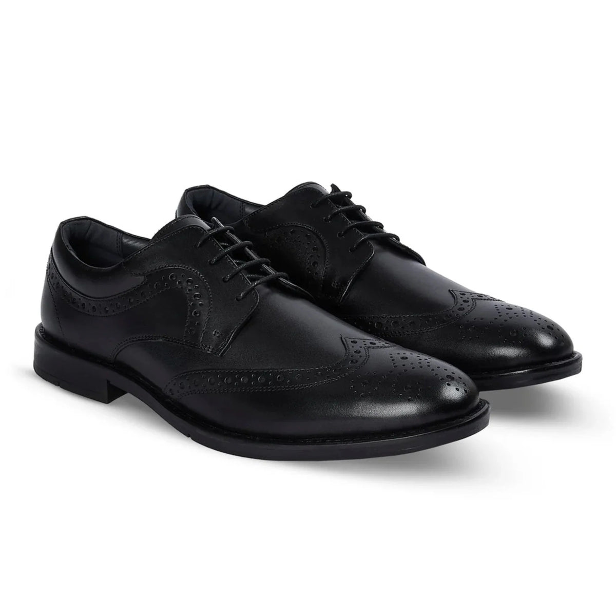 Cambridge - Herr Svarta Wingtip Brogue Derbyskor