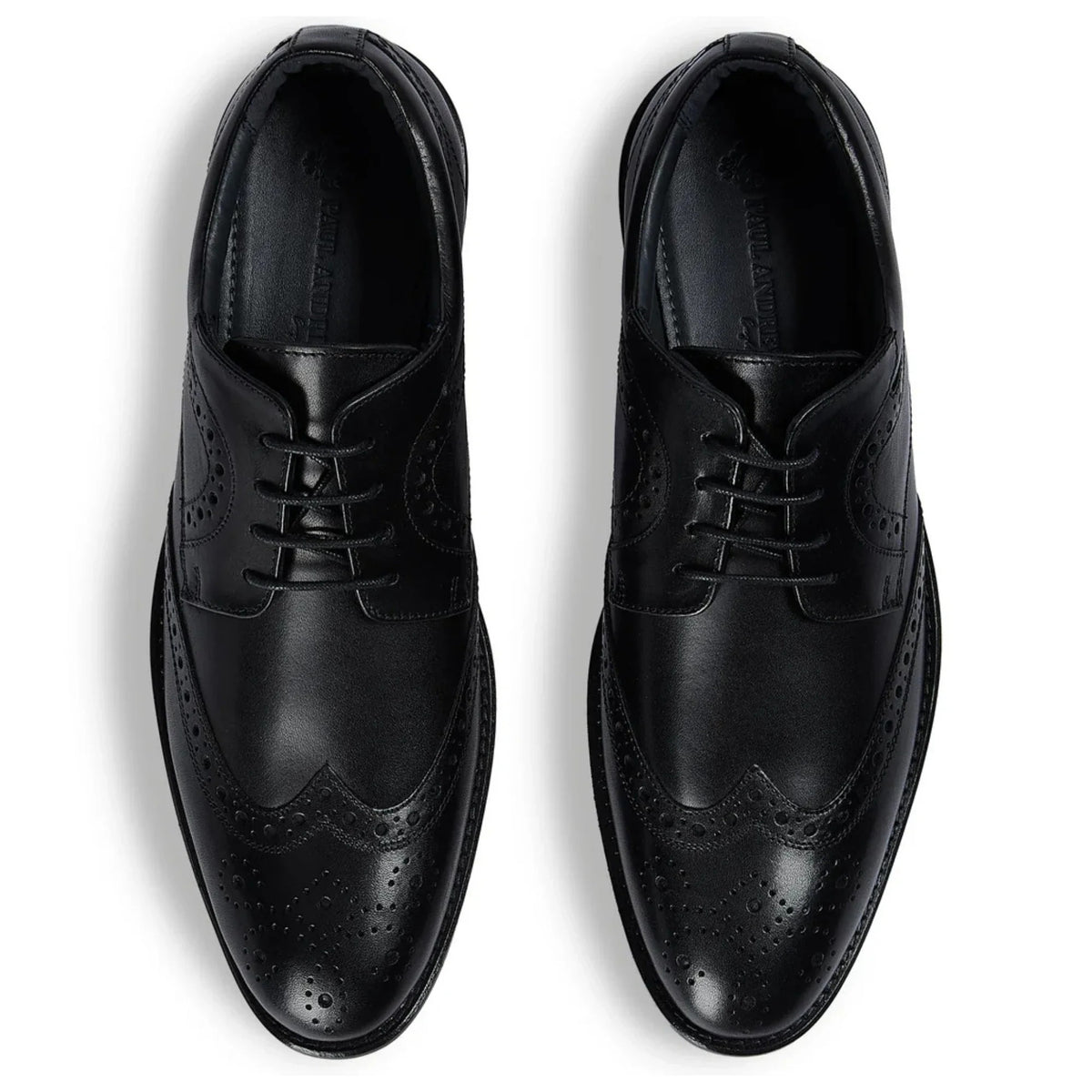 Cambridge - Herr Svarta Wingtip Brogue Derbyskor