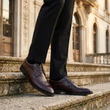 Cambridge - Herr Mörkbruna Wingtip Brogue Derbyskor