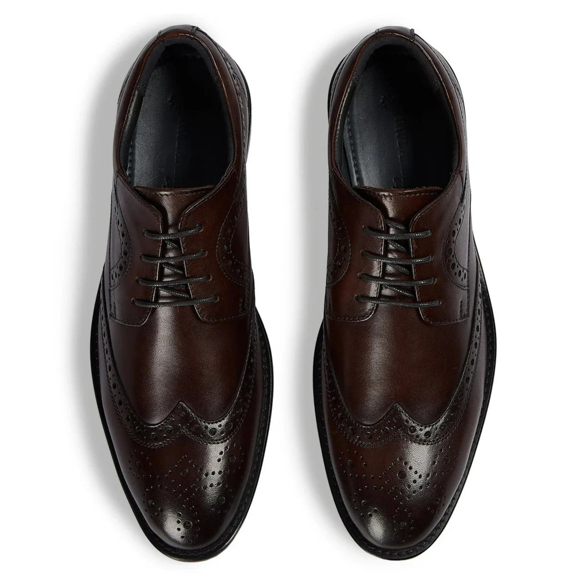 Cambridge - Herr Mörkbruna Wingtip Brogue Derbyskor