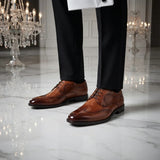 Cambridge - Herr Bruna Wingtip Brogue Derbyskor