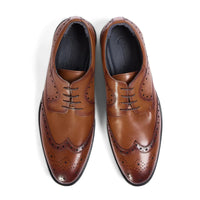 Cambridge - Herr Bruna Wingtip Brogue Derbyskor