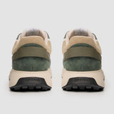 Canbera - Herrsneakers i lätt mocka, salviagröna