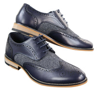 Cavani Horatio - Herr Oxfordskor i tweed och läder