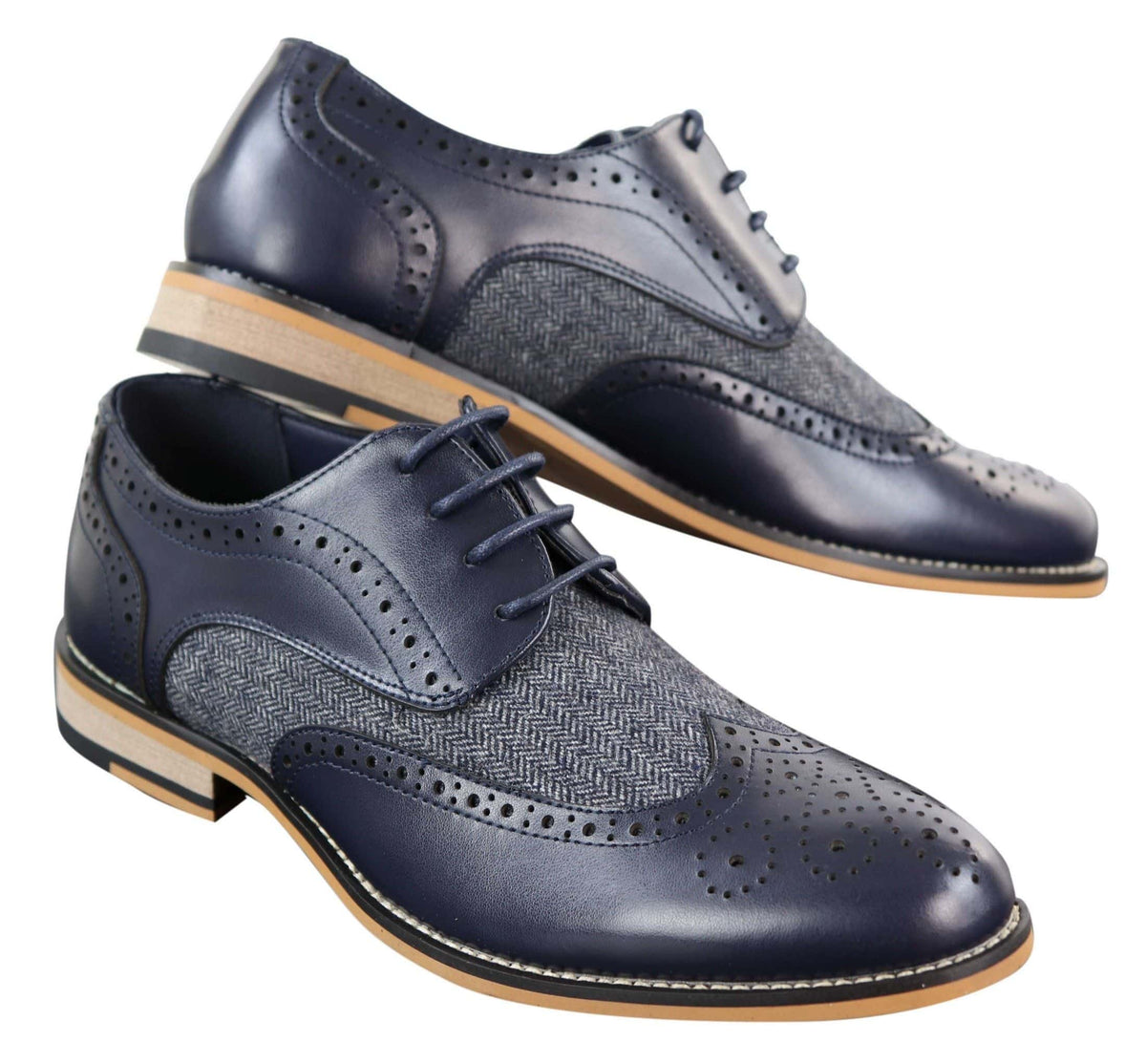 Cavani Horatio - Herr Oxfordskor i tweed och läder