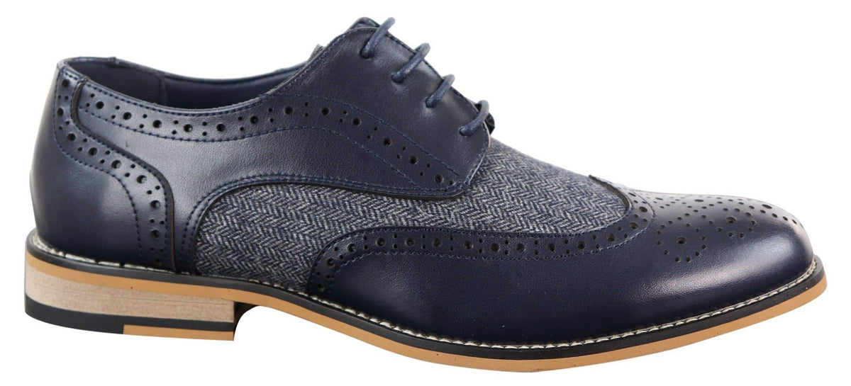 Cavani Horatio - Herr Oxfordskor i tweed och läder