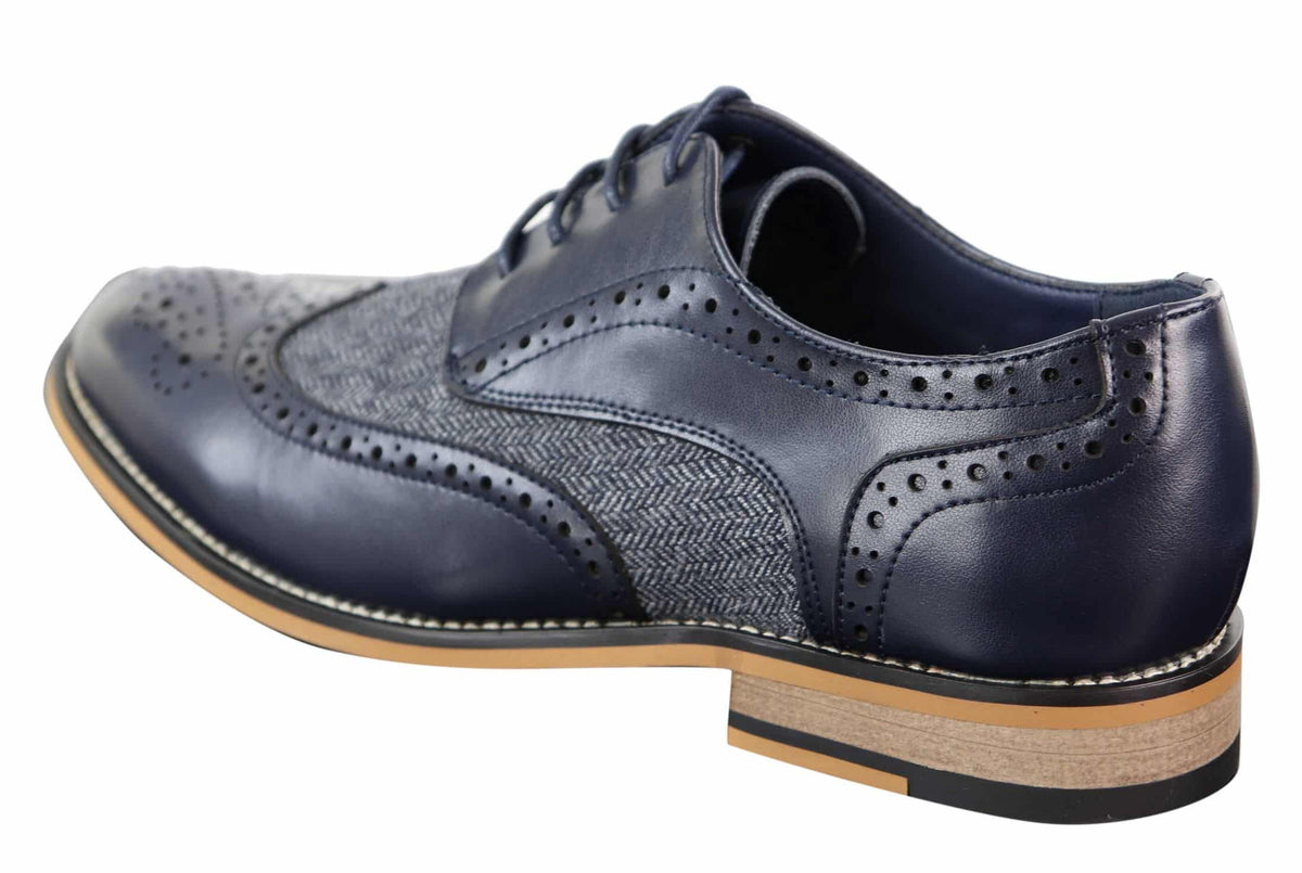 Cavani Horatio - Herr Oxfordskor i tweed och läder