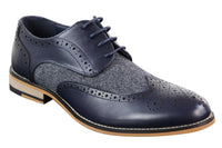 Cavani Horatio - Herr Oxfordskor i tweed och läder