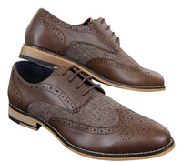 Cavani Horatio - Herr Oxfordskor i tweed och läder