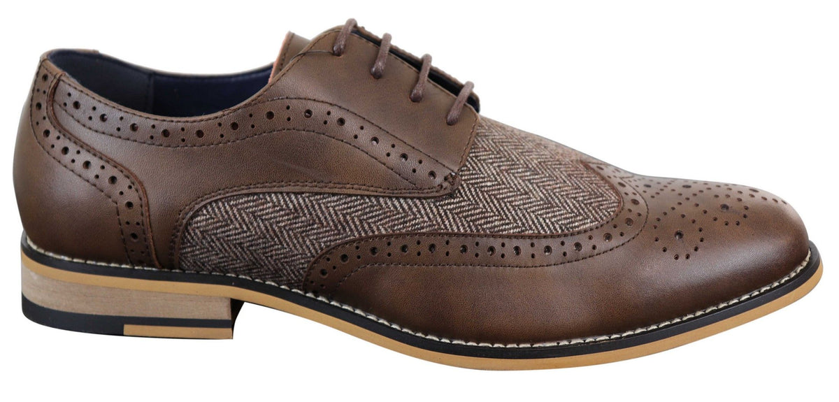 Cavani Horatio - Herr Oxfordskor i tweed och läder