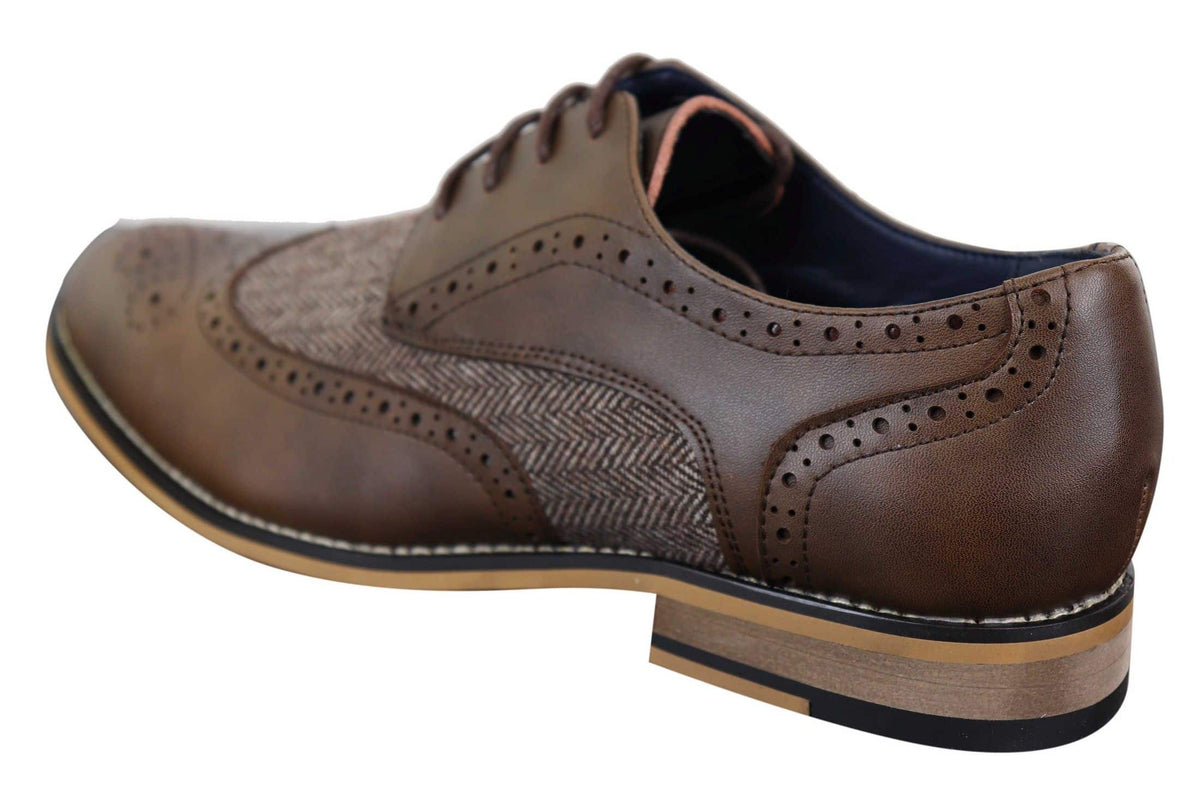 Cavani Horatio - Herr Oxfordskor i tweed och läder