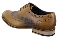 Cavani Horatio - Herr Oxfordskor i tweed och läder