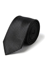 Cavani Satin Slips - Matchande Herrslips i Satin Siden Näsduk & Slipsklämma Prickig Bröllopsbal Kontorsslips