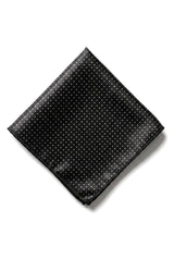 Cavani Satin Slips - Matchande Herrslips i Satin Siden Näsduk & Slipsklämma Prickig Bröllopsbal Kontorsslips