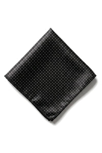 Cavani Satin Slips - Matchande Herrslips i Satin Siden Näsduk & Slipsklämma Prickig Bröllopsbal Kontorsslips