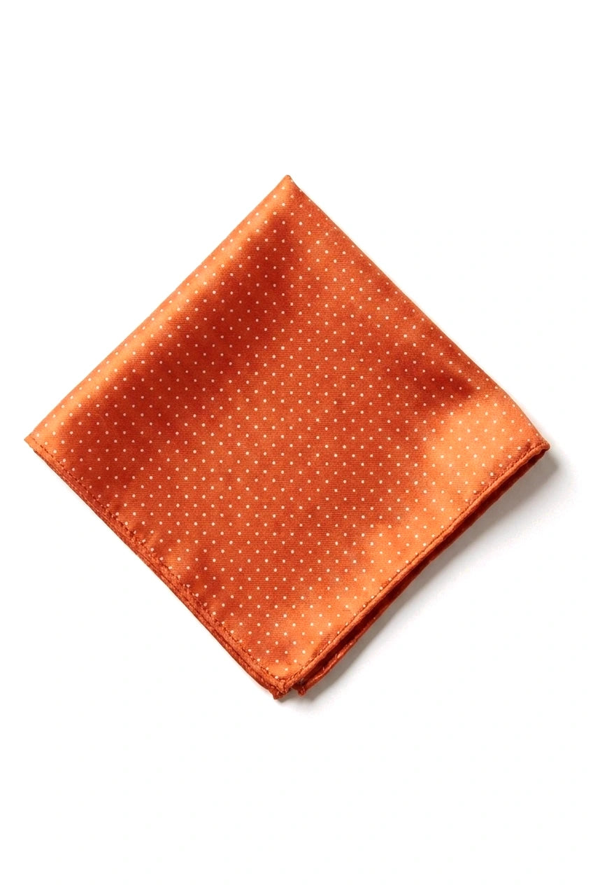 Cavani Satin Slips - Matchande Herrslips i Satin Siden Näsduk & Slipsklämma Prickig Bröllopsbal Kontorsslips