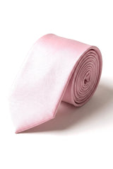 Cavani Satin Slips - Matchande Herrslips i Satin Siden Näsduk & Slipsklämma Prickig Bröllopsbal Kontorsslips