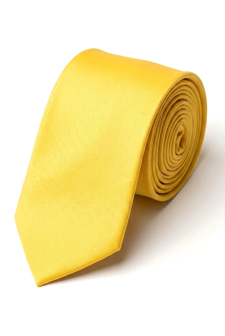 Cavani Satin Slips - Matchande Herrslips i Satin Siden Näsduk & Slipsklämma Prickig Bröllopsbal Kontorsslips