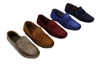 Herrskor i äkta mocka, tvättade designerslip-on, mockasiner och eleganta vardagsskor