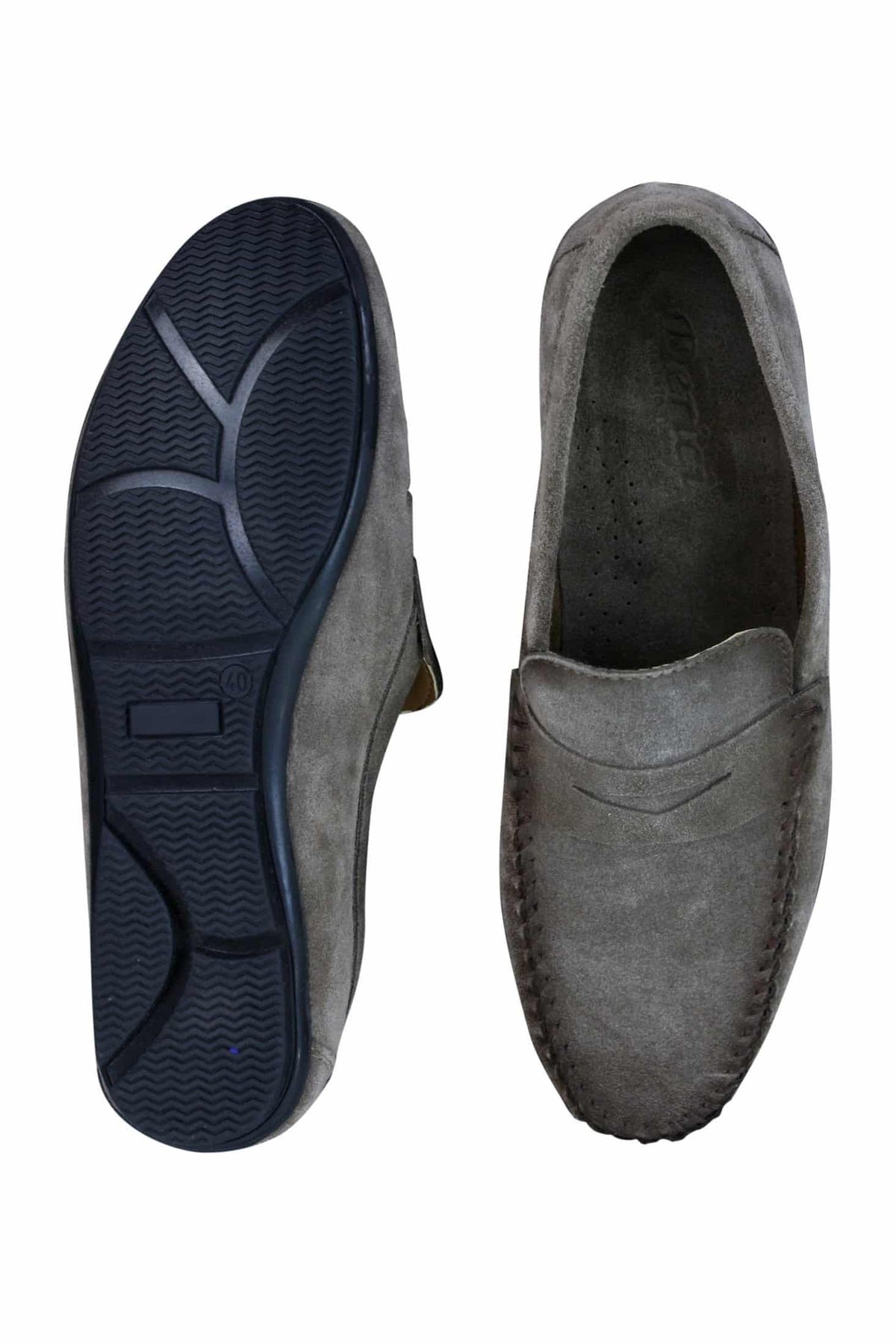 Herrskor i äkta mocka, tvättade designerslip-on, mockasiner och eleganta vardagsskor