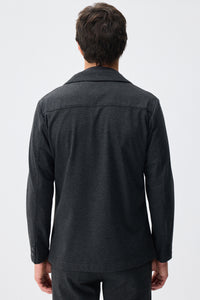 Herrset med antracitgrå mjuk jersey, elegant och casual kavaj och byxor