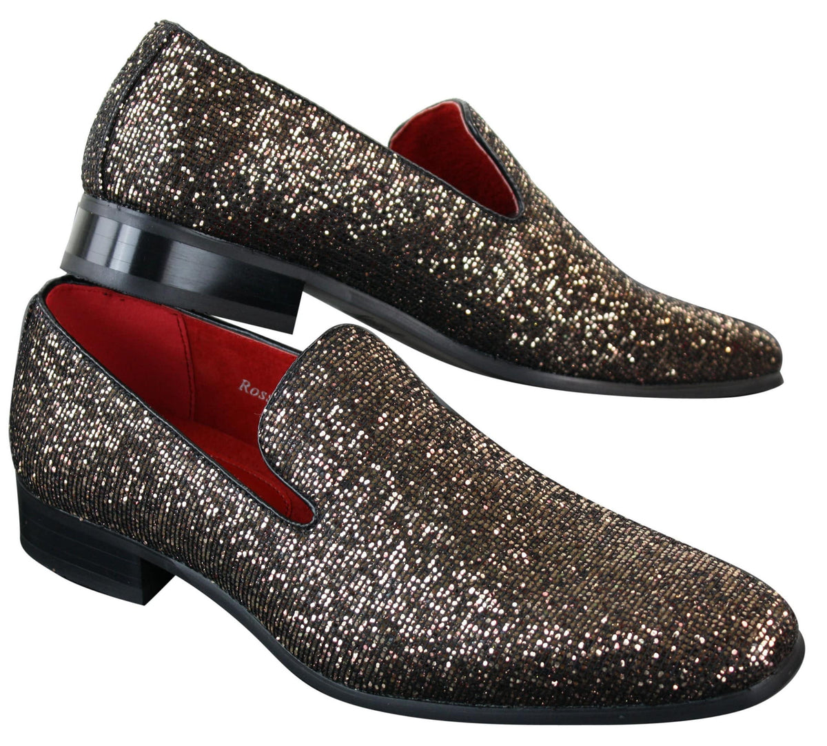 Rossellini Eastend Herr Glansiga Glitter Slip-On Skor Festligt Eleganta Lackskinn