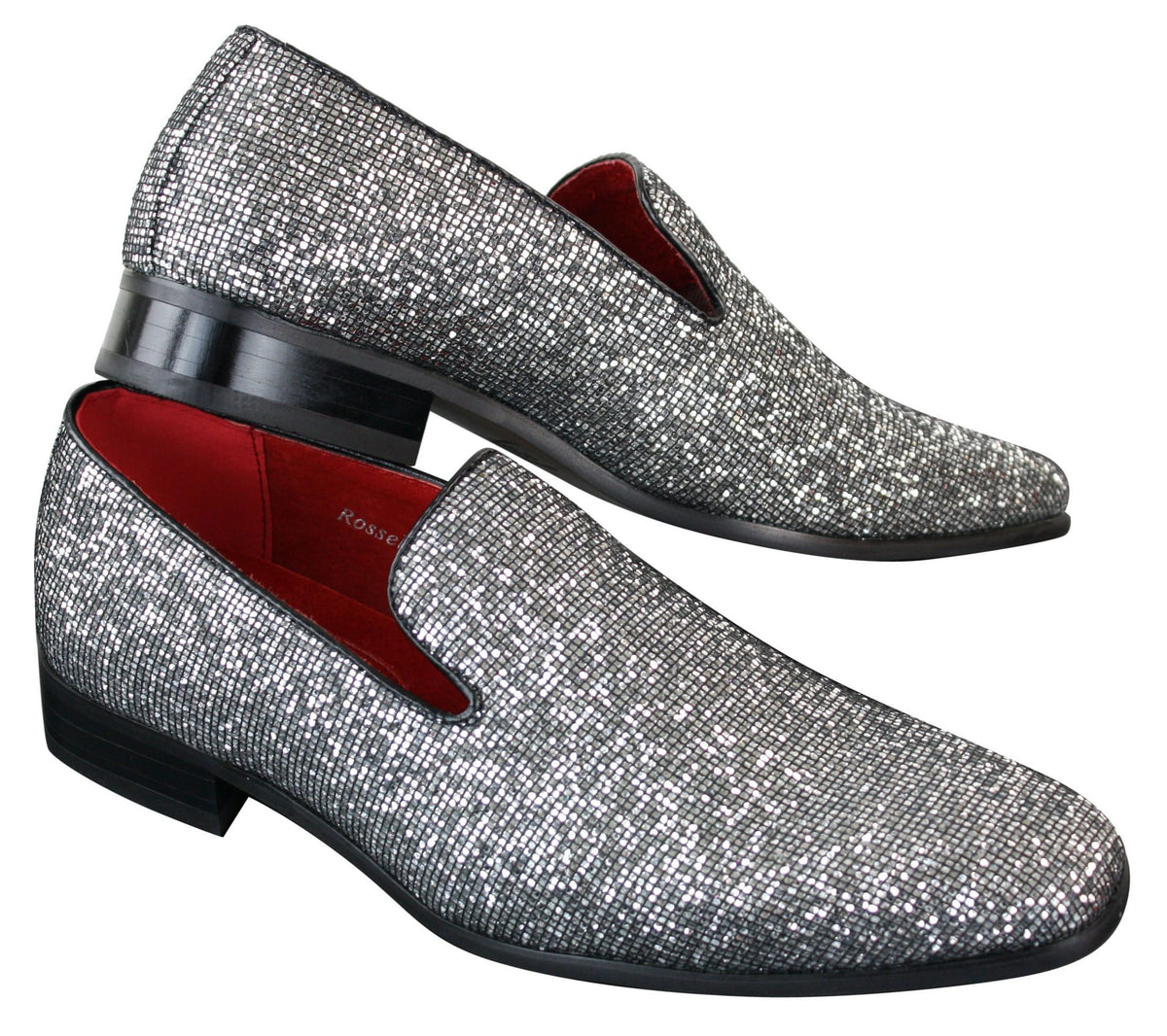 Rossellini Eastend Herr Glansiga Glitter Slip-On Skor Festligt Eleganta Lackskinn