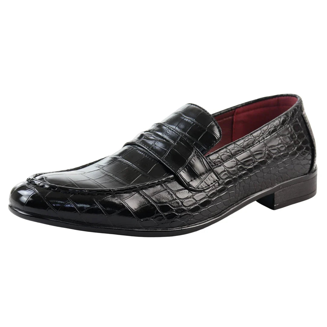 Svarta loafers för män