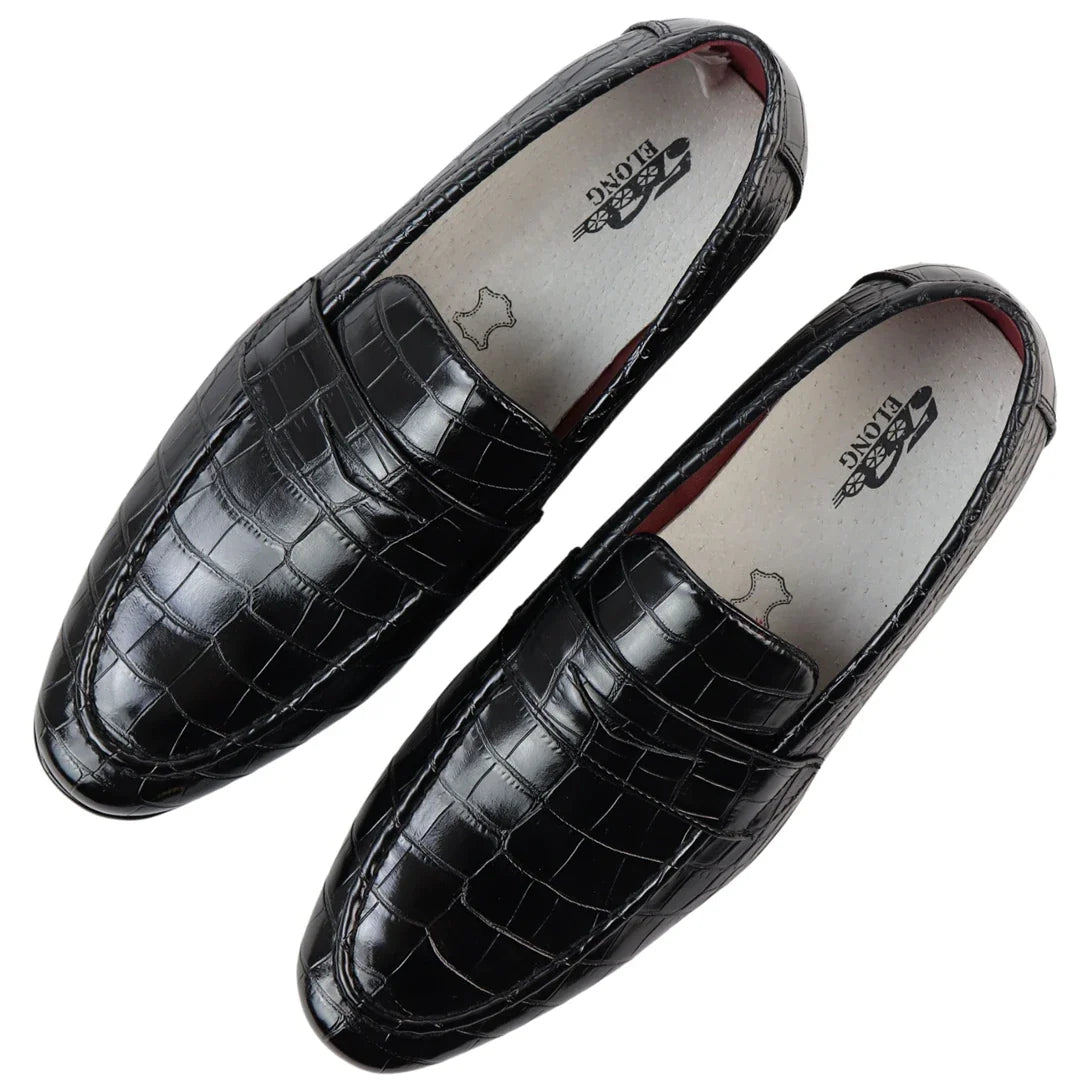 Svarta loafers för män