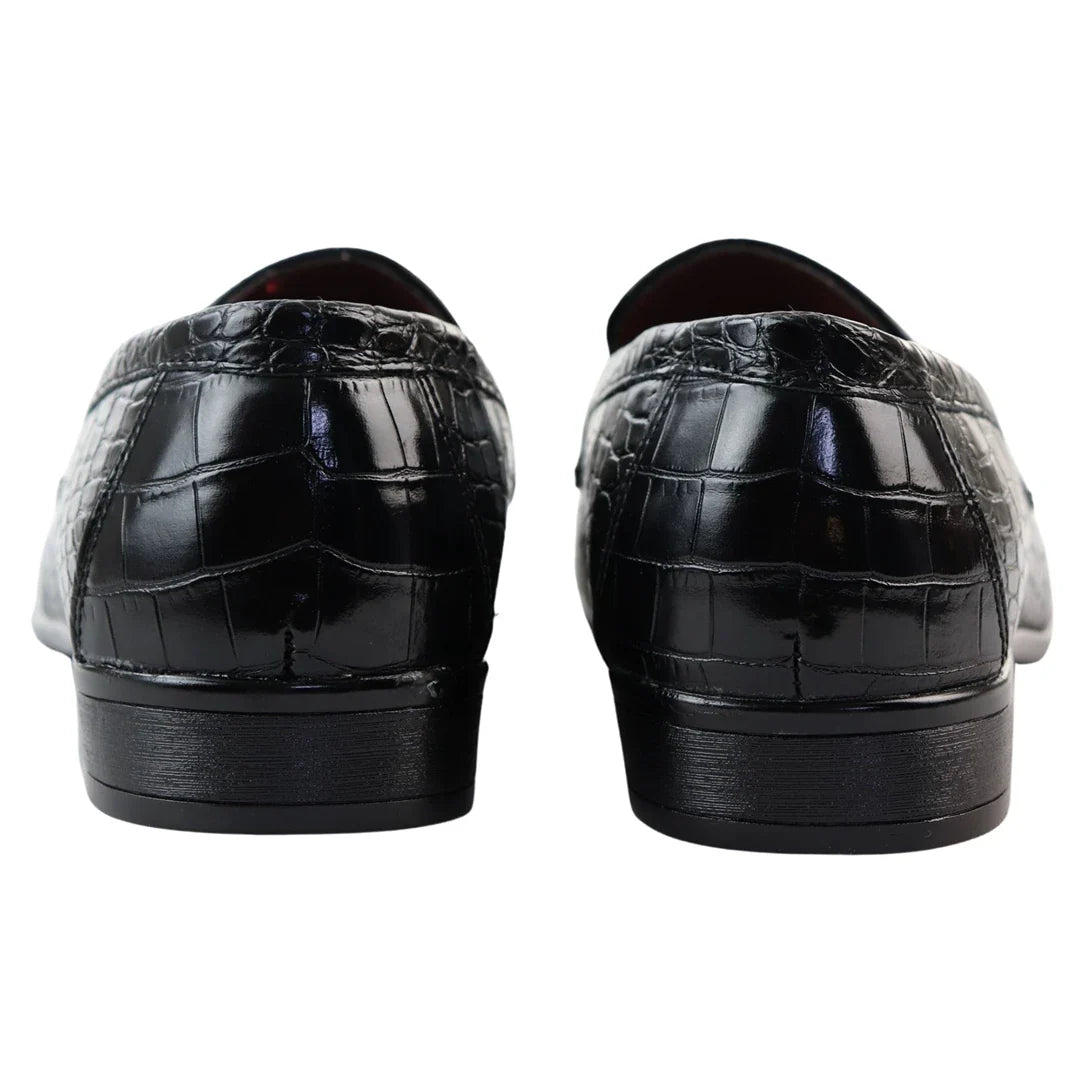 Svarta loafers för män