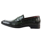 Gröna slip-on loafers för män