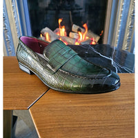 Gröna slip-on loafers för män