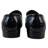 Marinblå slip-on loafers för män