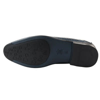 Marinblå slip-on loafers för män