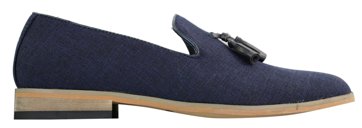 Galax GH3126 - Herr Slip On Tassel Körskor Loafers Lätt Elegant Casual Svart Blå Italiensk