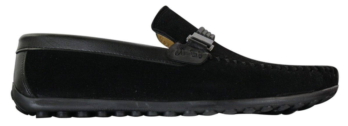 Galax ZD71 - Herr Slip-On Mocka PU Läder Körskor Spänne Mockasin Casual